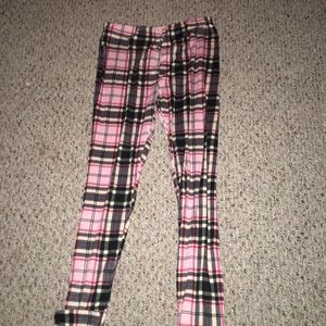 pink plaid fashion nova leggings
